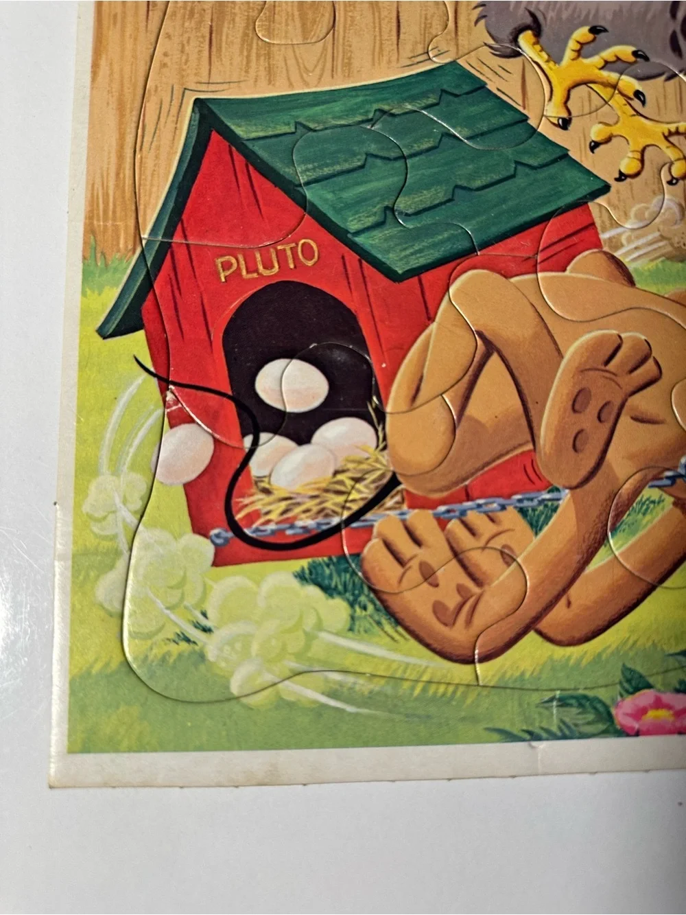 Whitman Walt Disney’s Pluto Frame-Tray Puzzle Classic Vintage 1970s Chicken Eggs